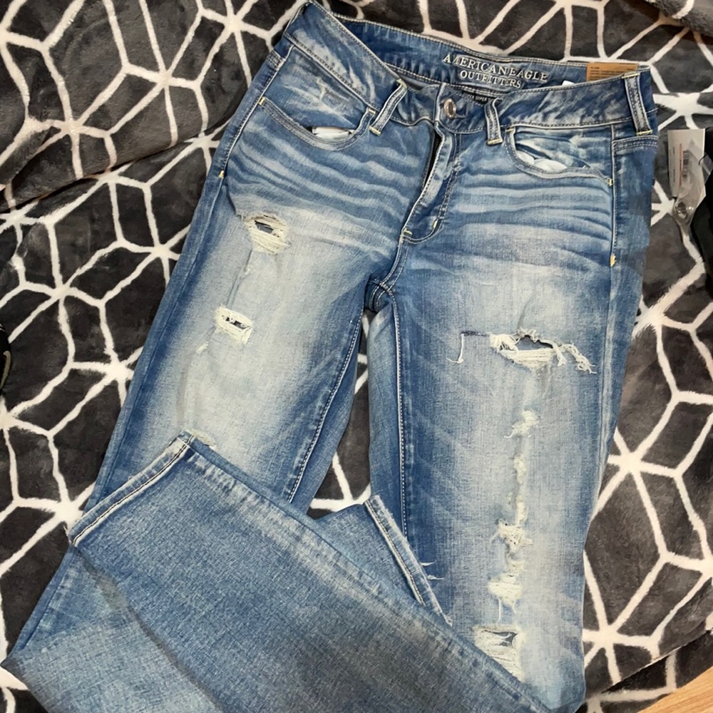 Distressed denim